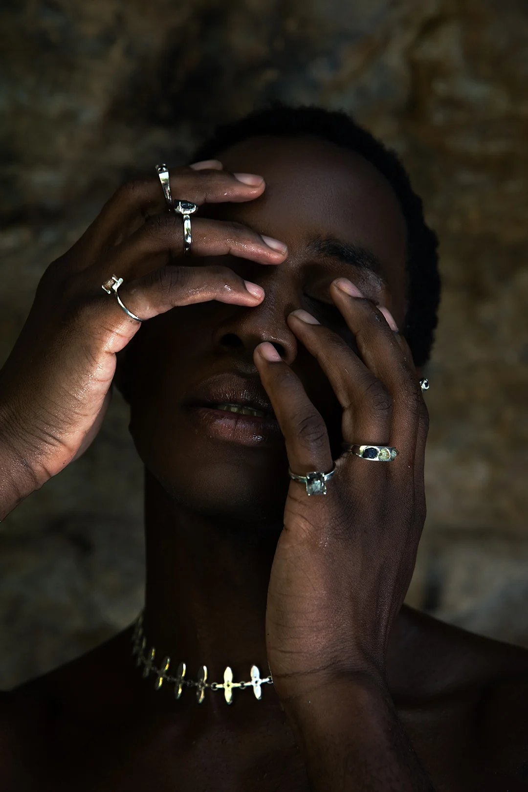 SERGIO STUDIO jewelry worn against the body
