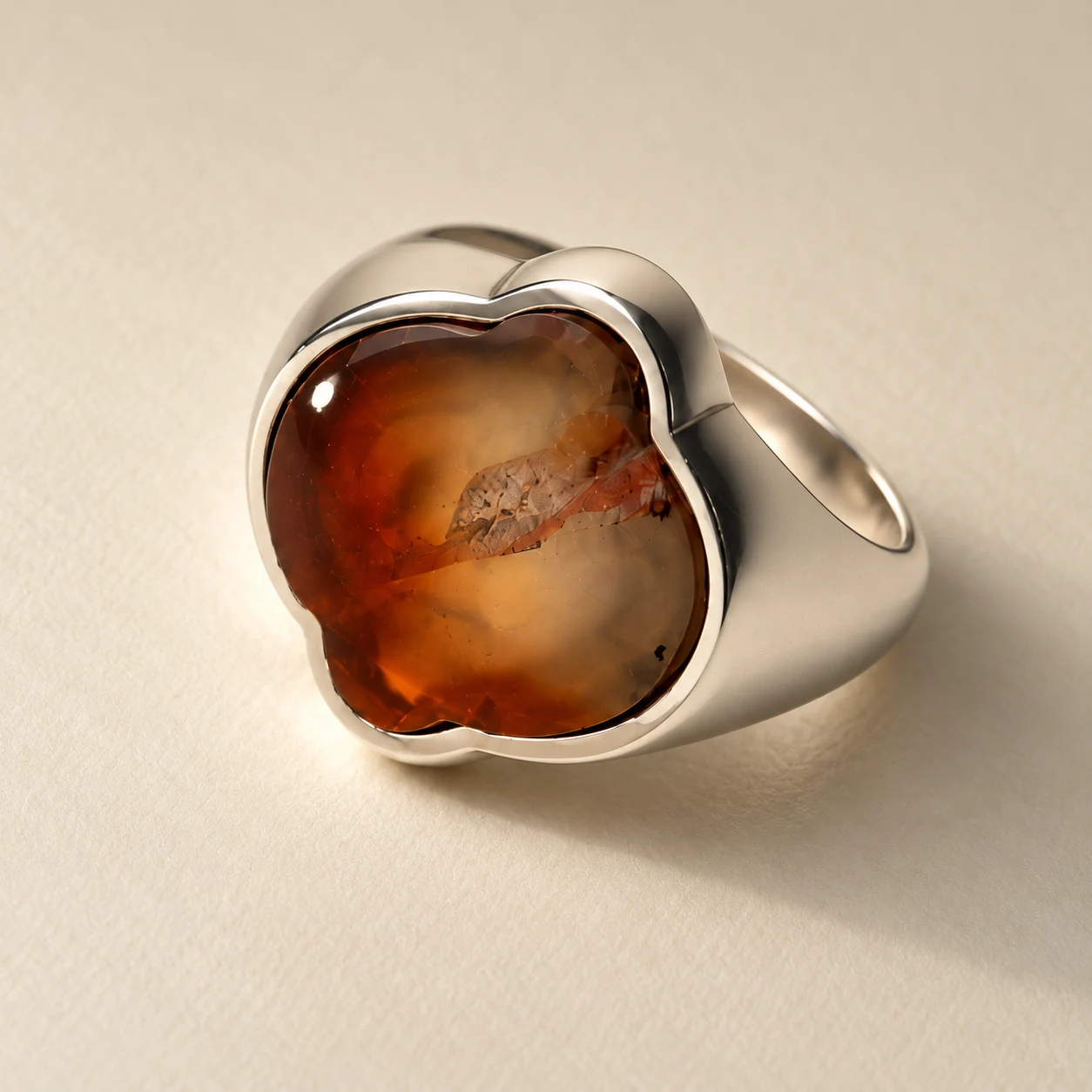 Ishtar Ring in sterling silver with carnelian