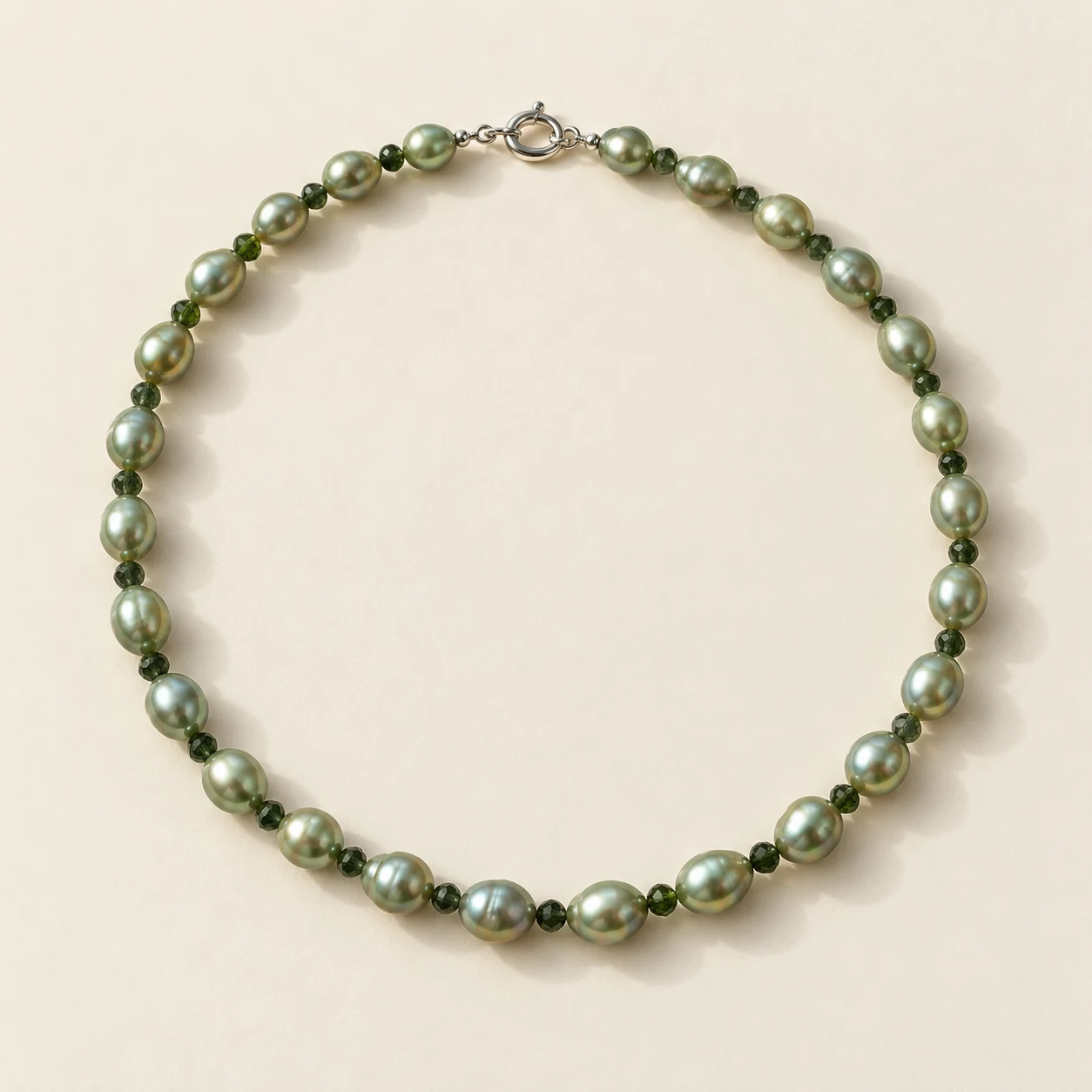 Yemanjá Green Pearl & Tourmaline Necklace